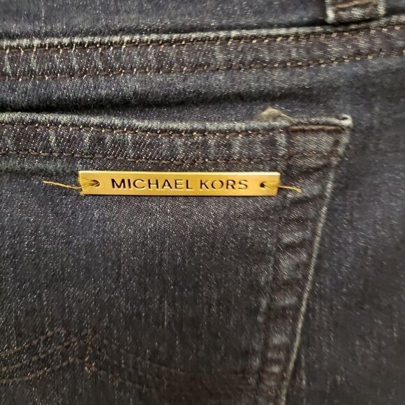 Michael kors skinny dark wash capris size 10 - Picture 3 of 6